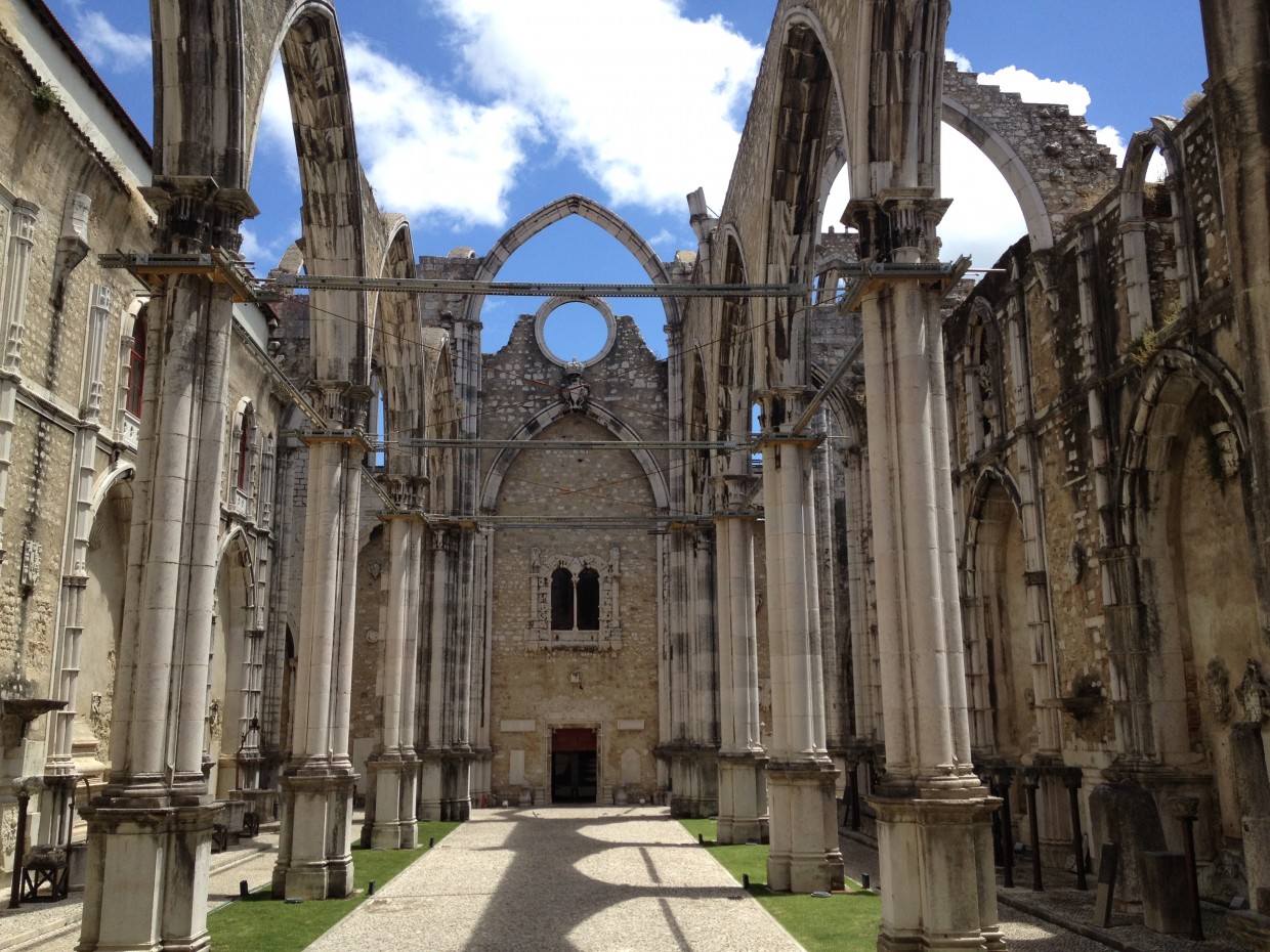 Ruins of the Carmo Convent in Lisbon, Portugal