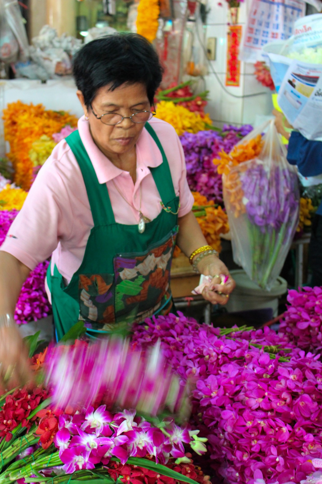 Stall at the flower market