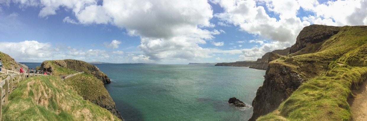 Carrick-a-rede landscape panorama