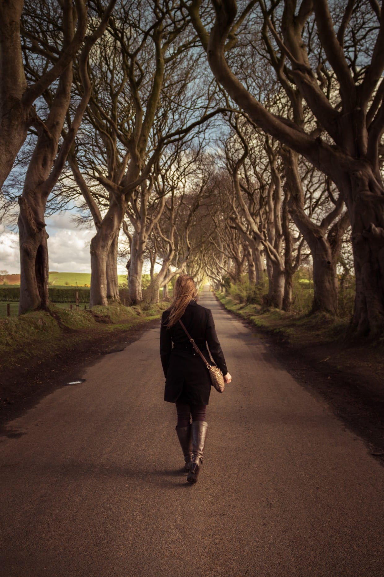 Me walking under the dark hedges, Northern Ireland