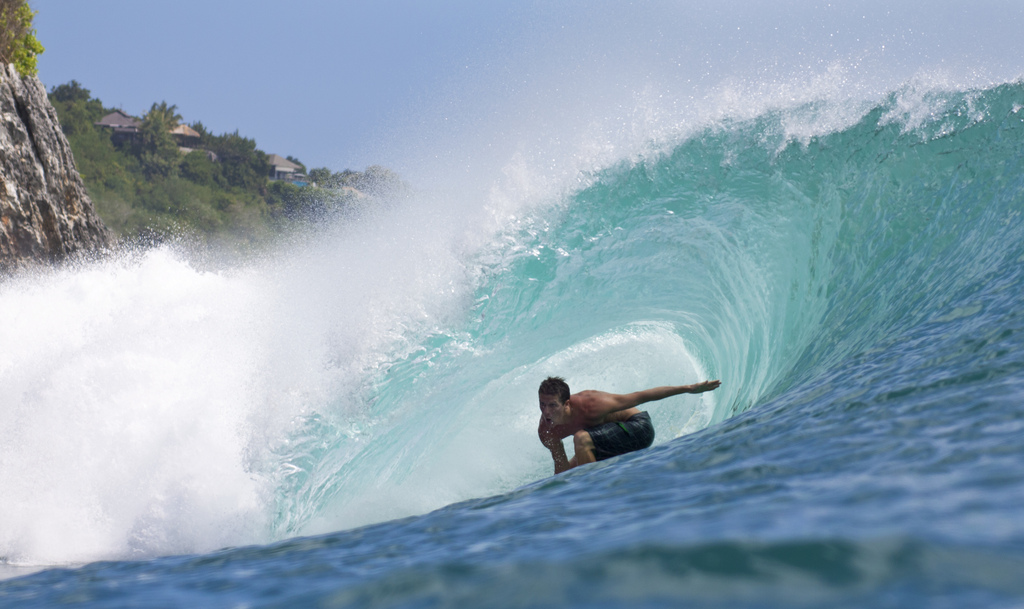 Surfing in Bali