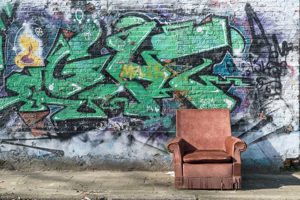 Lonely chair in Doel Belgium