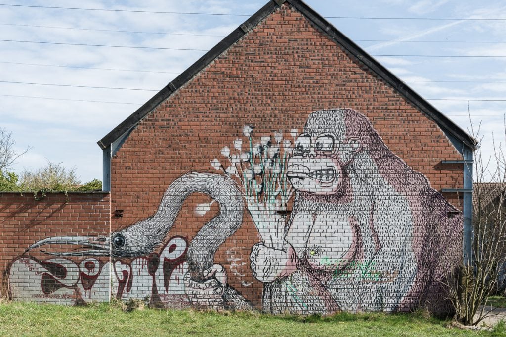 Street art on houses Doel