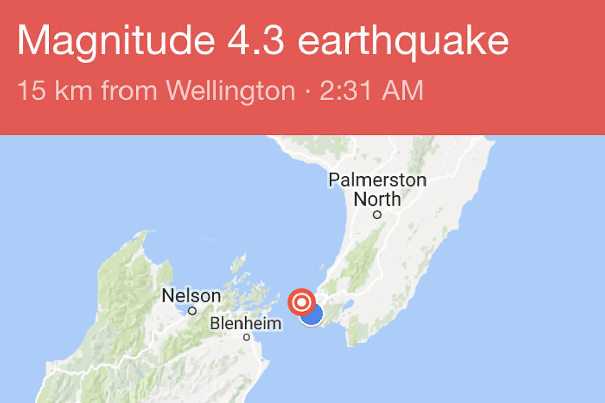 earthquake Wellington