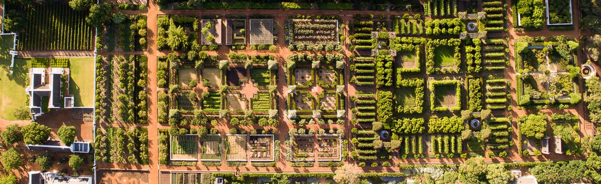 Babylonstoren garden view from the top