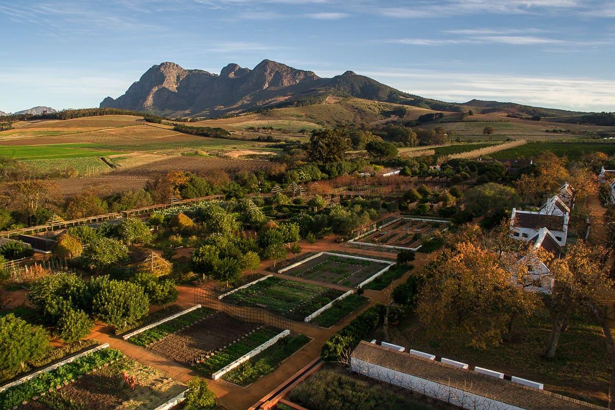 Babylonstoren view of gardens