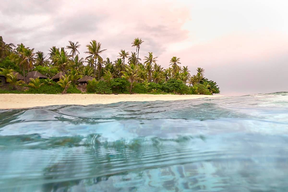 Fiji island sunset