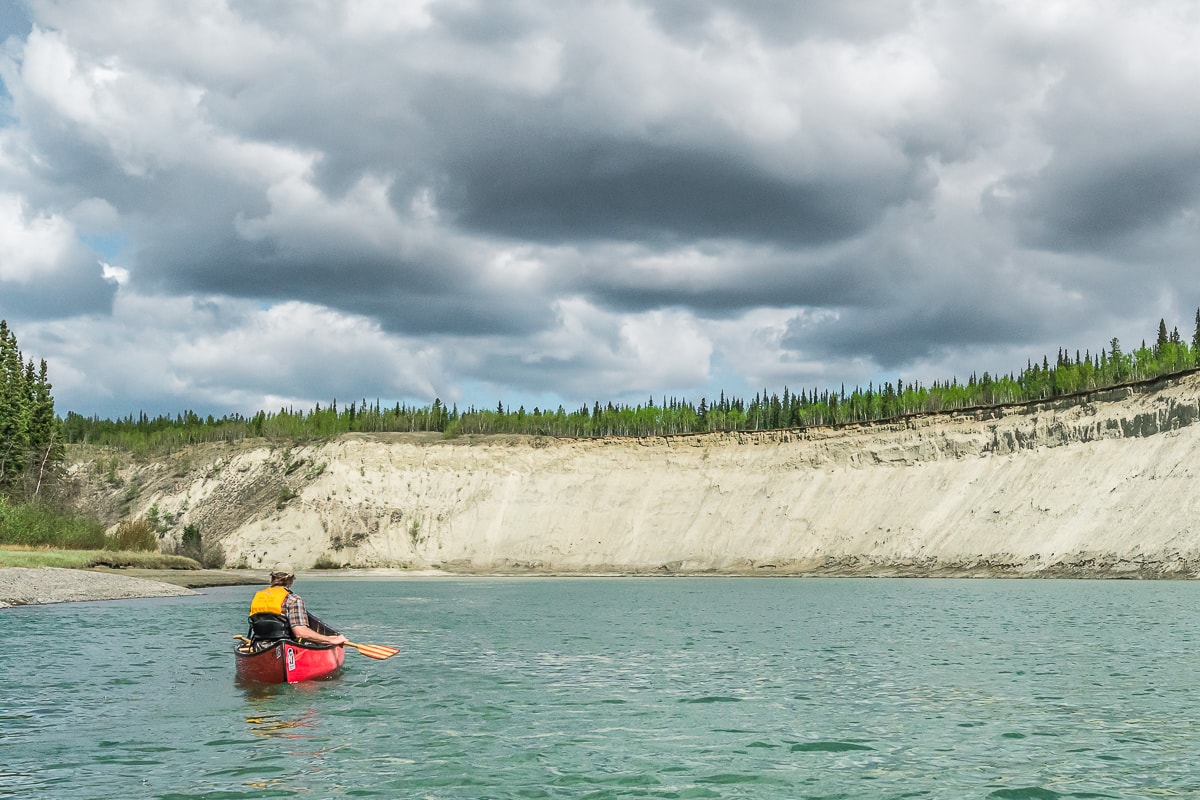 Canoe on the Yukon River Yukon itinerary